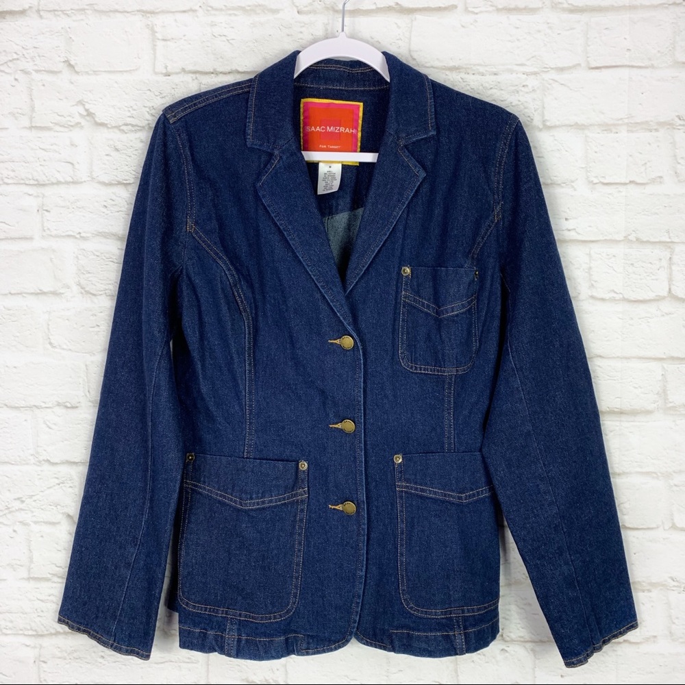 Isaac Mizrahi Target Trucker DarkDenim Jean Jacket
